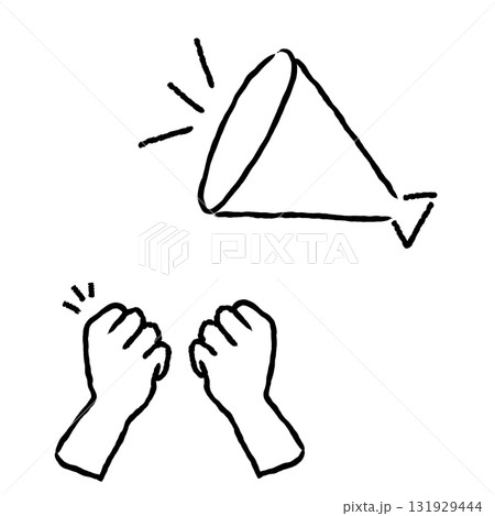 手描きの応援メガホンのイラスト 131929444