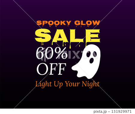 Spooky Halloween Sale Poster with Creepy Font Spooky Halloween Sale Poster with Creepy Font 131929971