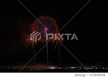 袋井市のふくろい遠州の花火の風景(静岡県) 131930036