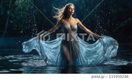 水の呼吸を極めた歌姫が魅せる幻想的で可憐な舞のデジタルアート 水の呼吸を極めた歌姫が魅せる幻想的で可憐な舞のデジタルアート 131930286