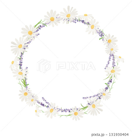 水彩風に描いたカモミールのイラスト 水彩風に描いたカモミールのイラスト 131930404