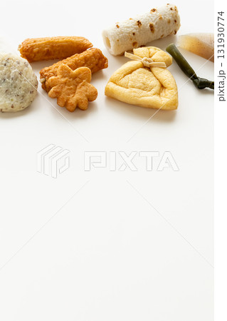 おでんの具　おでん種　白背景 131930774