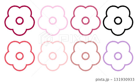 シンプルな梅の花のイラスト-4-セット シンプルな梅の花のイラスト-4-セット 131930933