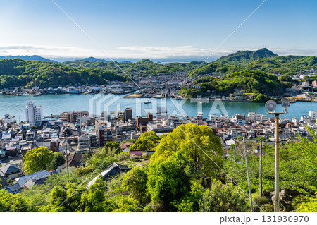 《広島県》尾道の街並み全景・丘の上の眺望 131930970