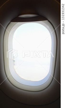 interior of airplane with window, business class of plane interior of airplane with window, business class of plane 131931342