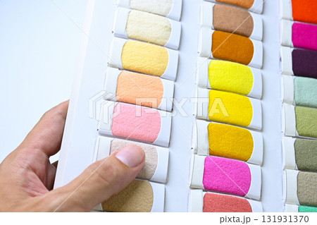 sample color shade of colorful fabric textile of clothing industry 131931370