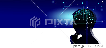 人工知能と脳科学のテクノロジーイメージ 131931564