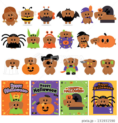 Dachshund dog Halloween 131931590