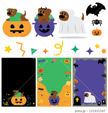 Dark golden dog halloween 131931597