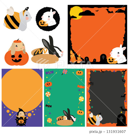 Cute rabbit halloween 131931607