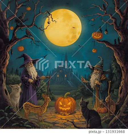 ハロウィンの夜の風景 06 131931668