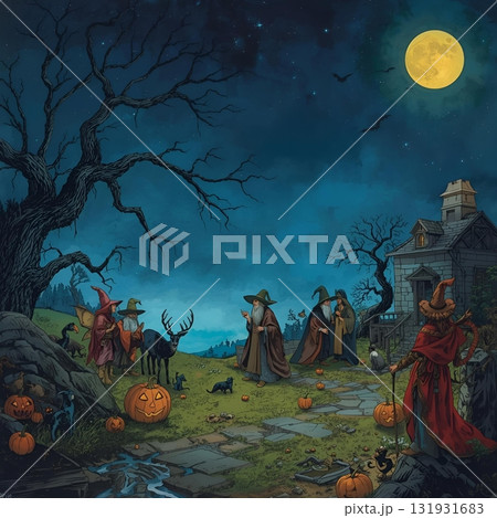 ハロウィンの夜の風景 20 ハロウィンの夜の風景 20 131931683