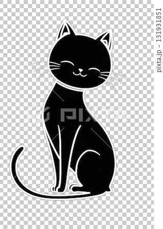 坐著的黑貓 131931851
