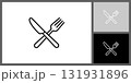 Crossed Fork and Knife Icon for Restaurant and Food 131931896