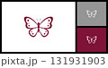 Elegant Butterfly Line Art Icon for Beauty and Nature 131931903