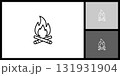 Campfire Line Art Icon for Outdoor Camping and Adventure 131931904