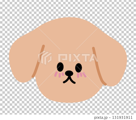 Illustration of puppy cute expression for cartoon characters, comic, pet shop, vet, emoji, mood, emotion, emotion, feelings, adopt and rescue animal, sticker, icon, dog face shape, foster home 131931911