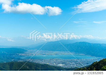 高ボッチ高原から望む諏訪湖 131932005