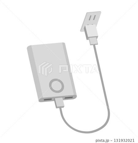 コンセントで充電するモバイルバッテリー　イラスト 131932021