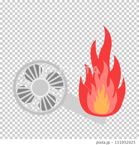 Ignition handy fan illustration 131932025