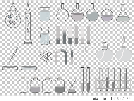 科学モチーフのイラストセット 試験管 リトマス紙 磁石 ガリレオ温度計 科学モチーフのイラストセット 試験管 リトマス紙 磁石 ガリレオ温度計 131932179