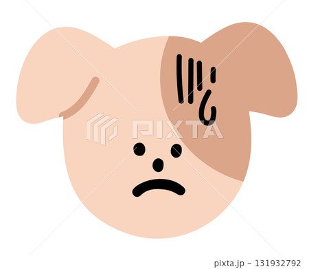 Illustration of puppy scared expression for cartoon characters, comic, pet shop, vet, emoji, mood, emotion, emotion, feelings, adopt and rescue animal, sticker, icon, dog face shape, foster home Illustration of puppy scared expression for cartoon characters, comic, pet shop, vet, emoji, mood, emotion, emotion, feelings, adopt and rescue animal, sticker, icon, dog face shape, foster home 131932792