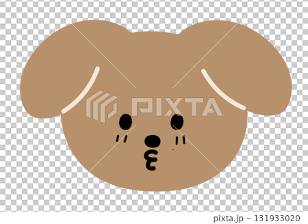 Illustration of puppy cute expression for cartoon characters, comic, pet shop, vet, emoji, mood, emotion, emotion, feelings, adopt and rescue animal, sticker, icon, dog face shape, foster home 131933020