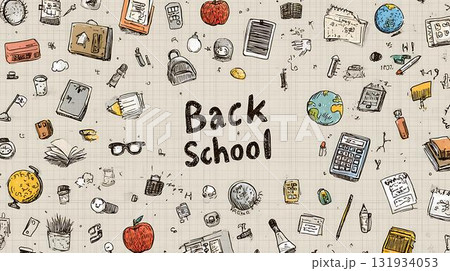 back to school doodle set 131934053