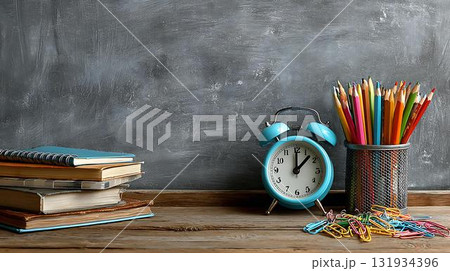 back to school concept with office supplies back to school concept with office supplies 131934396