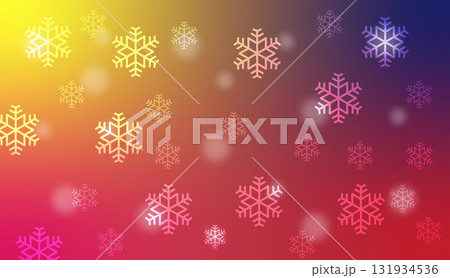 Festive Snowflake Gradient Background Warm to Cool Winter Glow 131934536