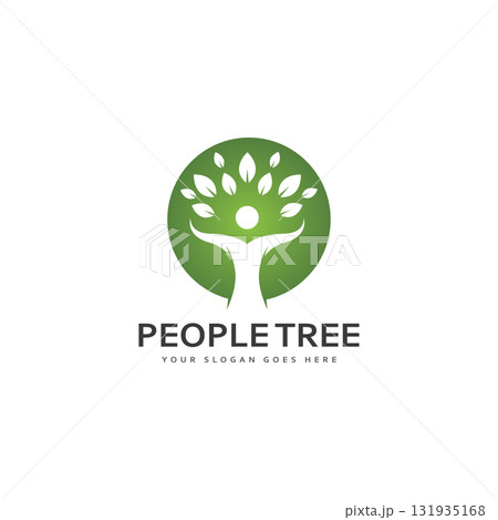 People Tree Vector Logo Template People Tree Vector Logo Template 131935168