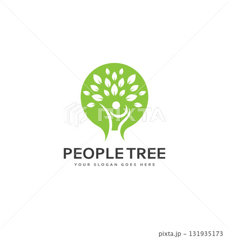 People Tree Vector Logo Templateのイラスト素材 [131935173] - PIXTA