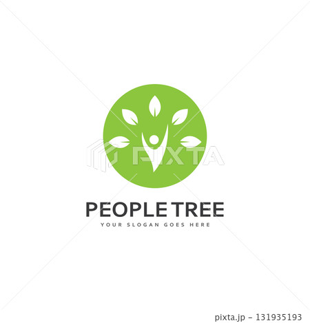 People Tree Vector Logo Templateのイラスト素材 [131935193] - PIXTA