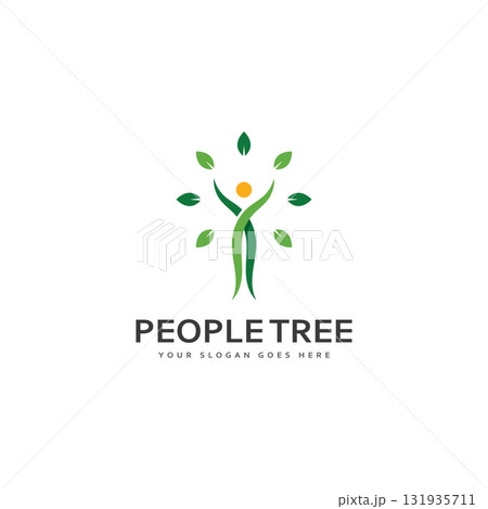 People Tree Vector Logo Template People Tree Vector Logo Template 131935711