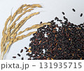 稲穂と古代米(黒) 131935715