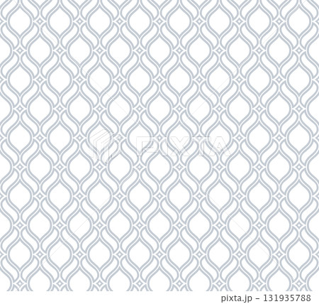 The geometric pattern with wavy lines. Seamless vector background. White and gray texture. Simple lattice graphic design 131935788