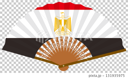 Egyptian flag fan Egyptian flag fan 131935975