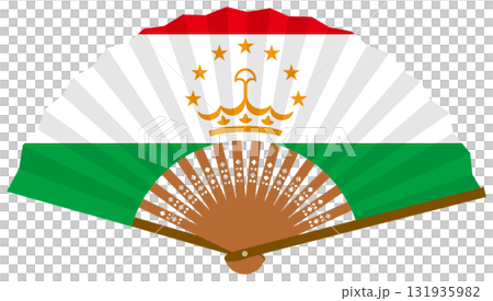 塔吉克國旗扇 塔吉克國旗扇 131935982