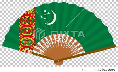 Fan with Turkmenistan flag design 131935999