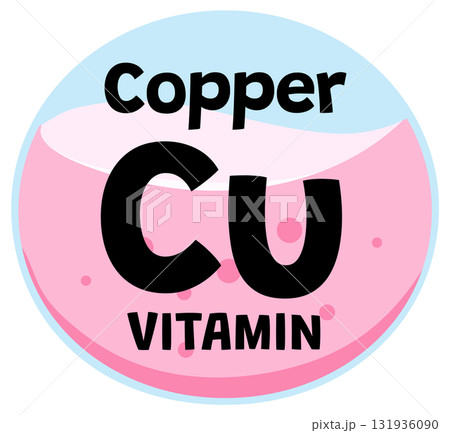 Copper Vitamin Icon in Modern Flat Vector Style 131936090
