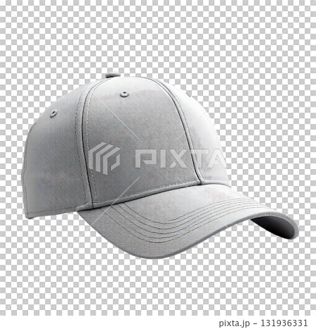 Stylish gray baseball cap for branding projects and apparel designs, ideal for promotional materials and athletic wear concepts needing a modern touch Stylish gray baseball cap for branding projects and apparel designs, ideal for promotional materials and athletic wear concepts needing a modern touch 131936331