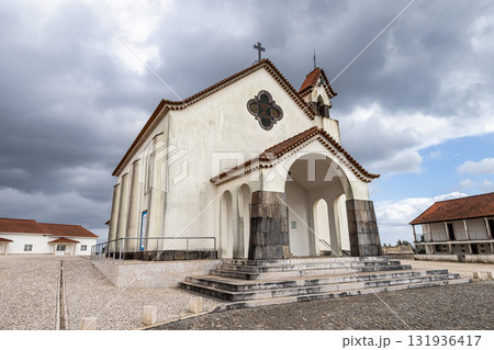 Facade of the Sanctuary of Our Lady of the Nettle in Fatima, Portugal 131936417