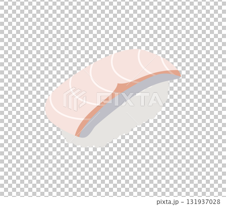 Simple yellowtail sushi illustration vector 131937028