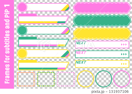 TV/Video: Pop and colorful caption base TV/Video: Pop and colorful caption base 131937106