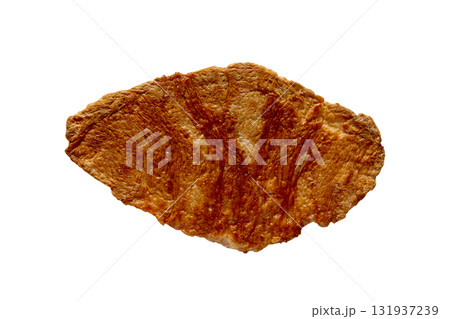 Flat croissant isolated on white background with clipping path, Flat croissant isolated on white background with clipping path, 131937239