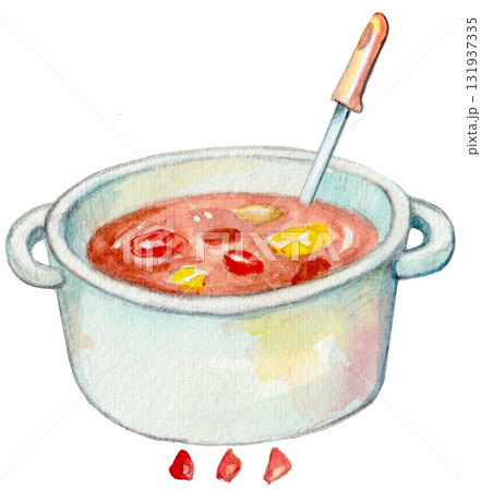 鍋に入ったカレー 131937335