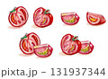 水彩で描いたトマト 131937344