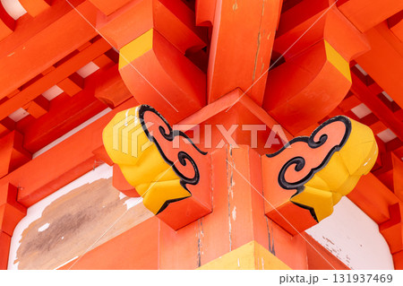 日本の伝統建築の装飾・木鼻 131937469