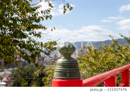 手すりに取り付けられた擬宝珠 手すりに取り付けられた擬宝珠 131937476