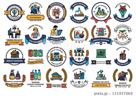 Set of illustrations in the concept of engineers in line style 131937868